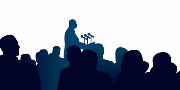 MLK speech silouette